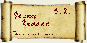 Vesna Krasić vizit kartica